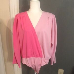 Pink Lily • Two toned pink bodysuit • Size XL